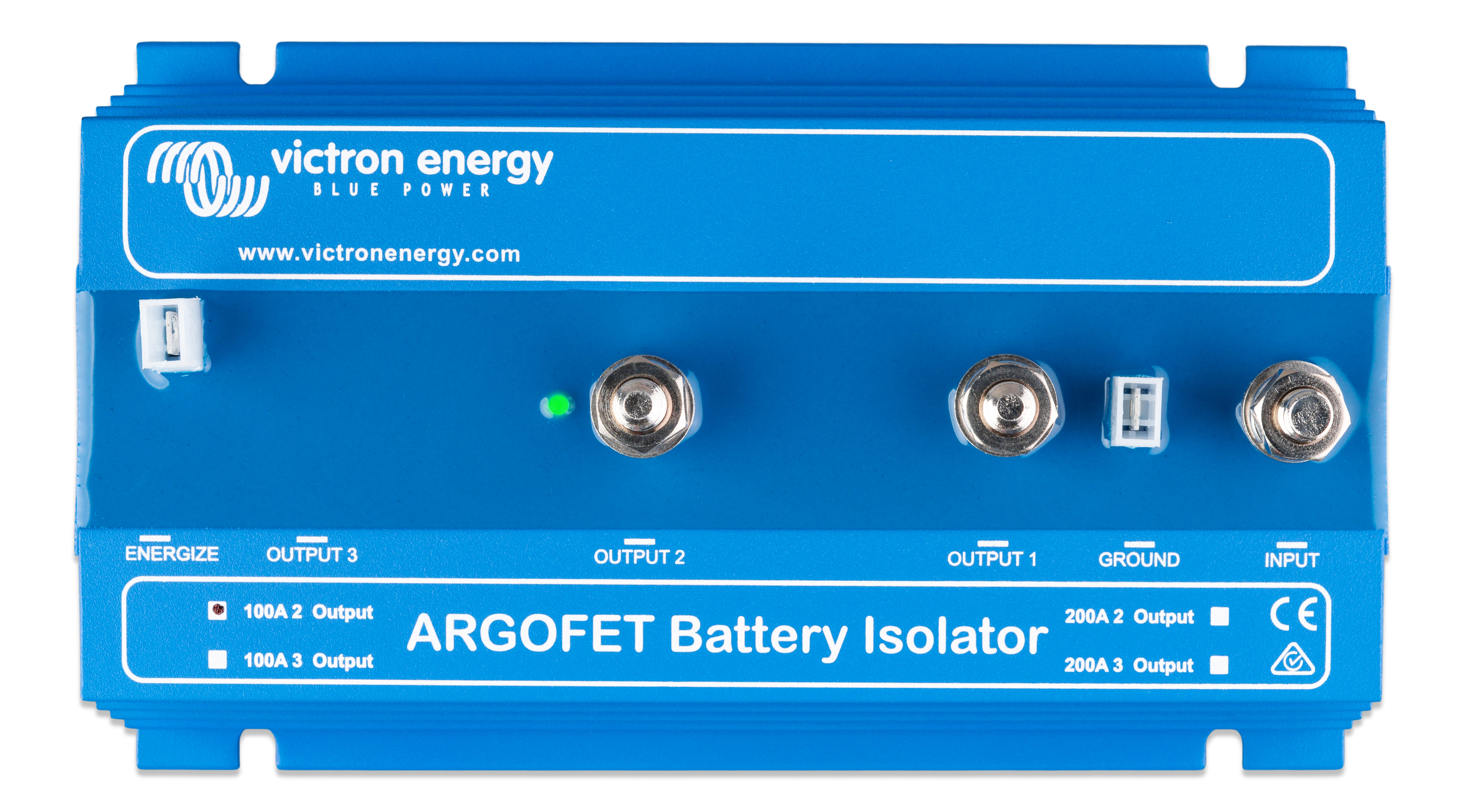 Victron Energy Argofet Battery Isolators top view with LED 100A 2 output