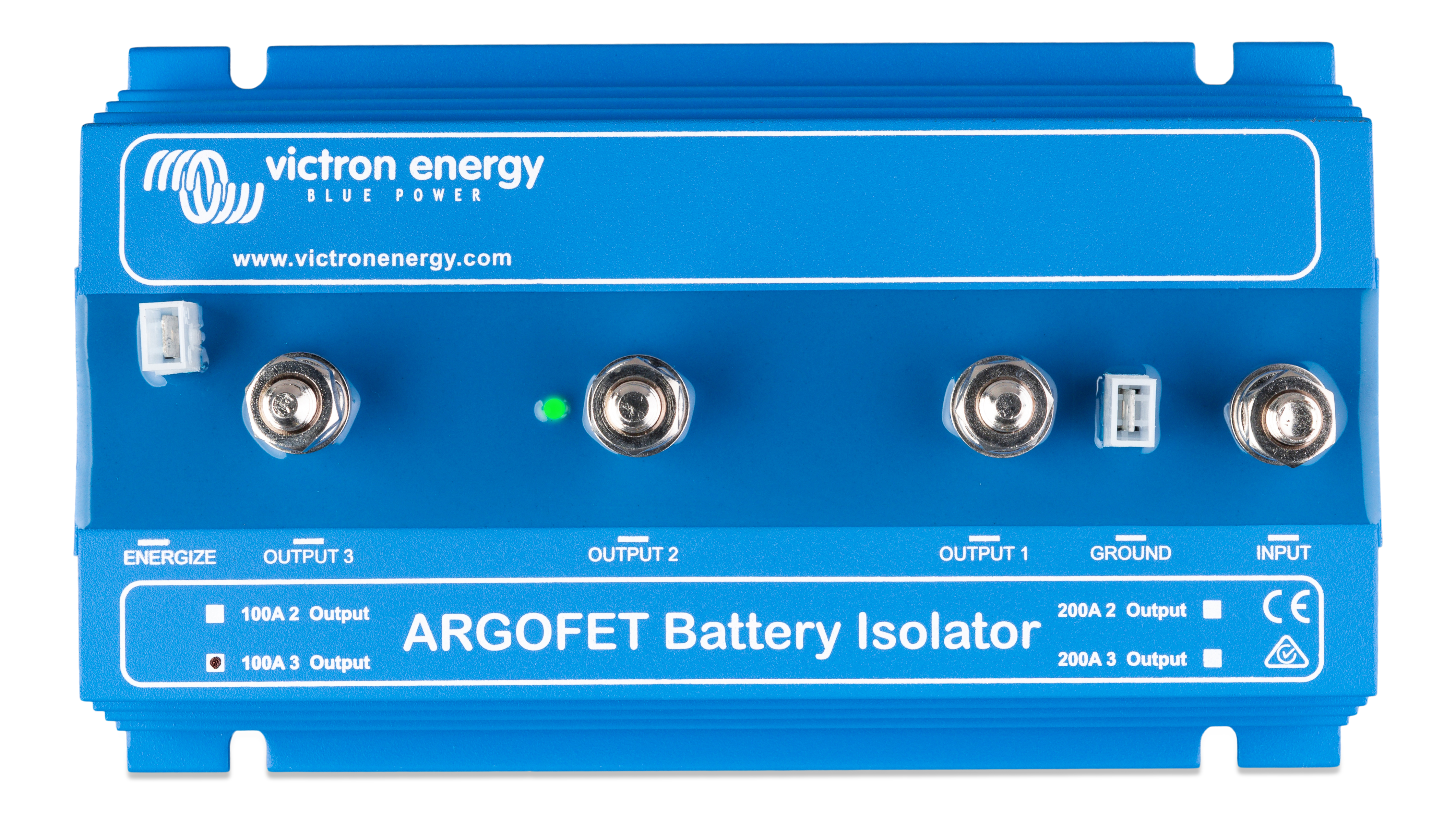 Victron Energy Argofet Battery Isolators top view with LED