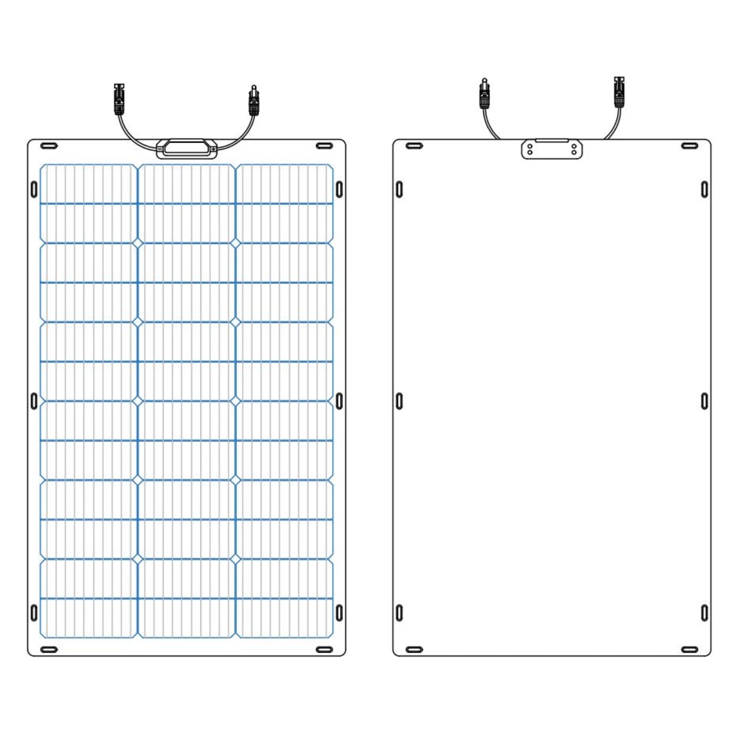 Blue Marine Flexible Solar (2) 105 Watt Panels