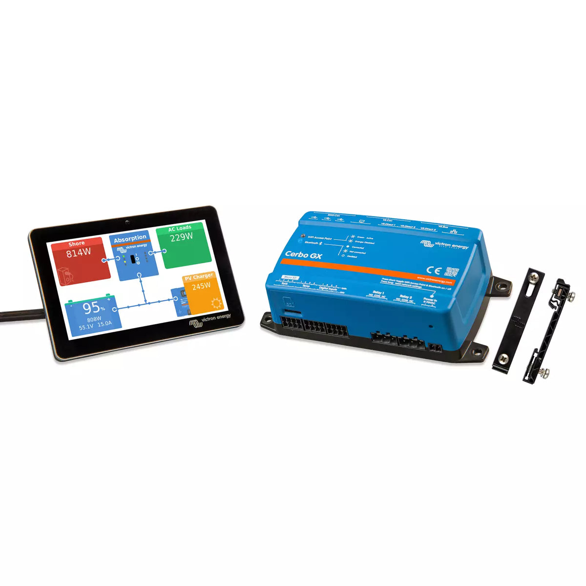 Victron Cerbo GX MK3 connected to the GX Touch 50 display