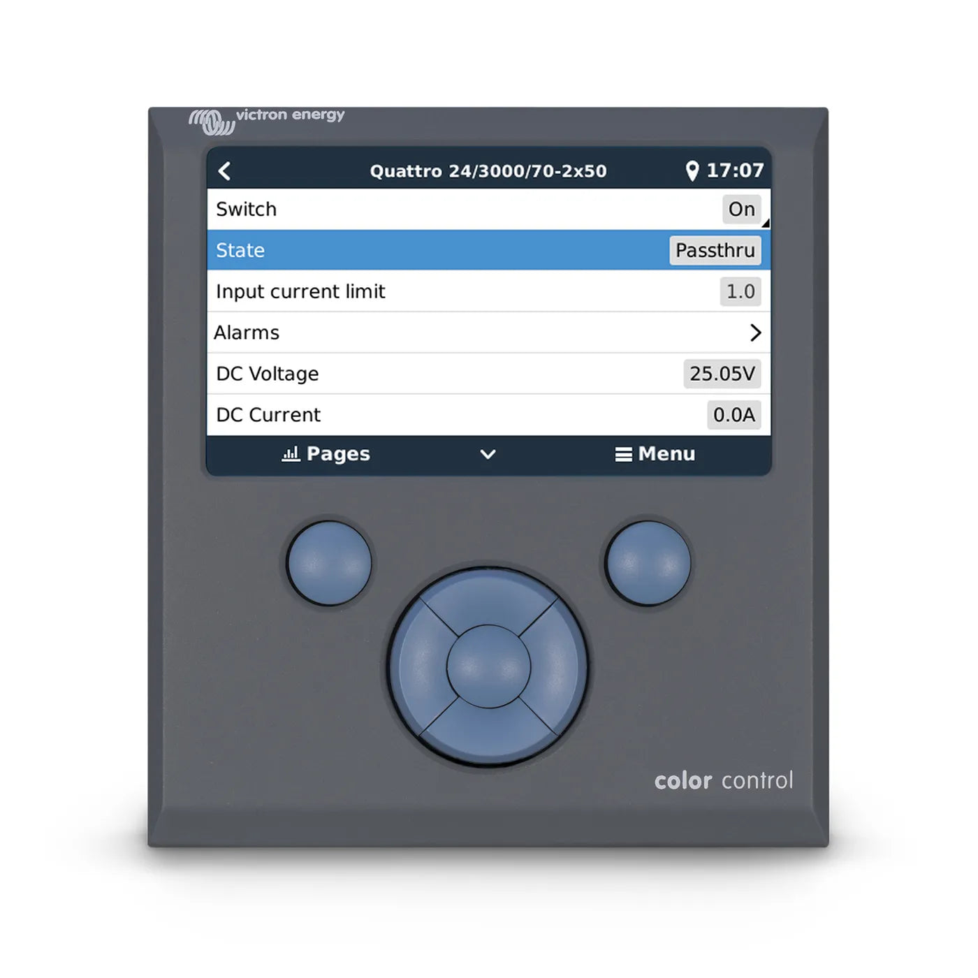 Victron Color Control GX display options