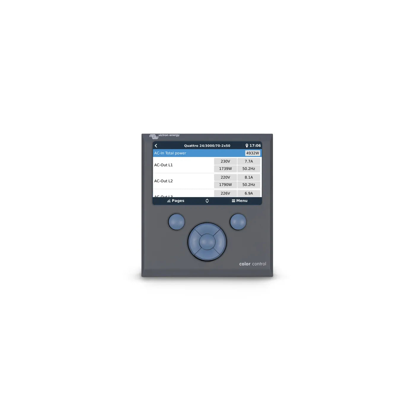 Victron Color Control GX display quattro