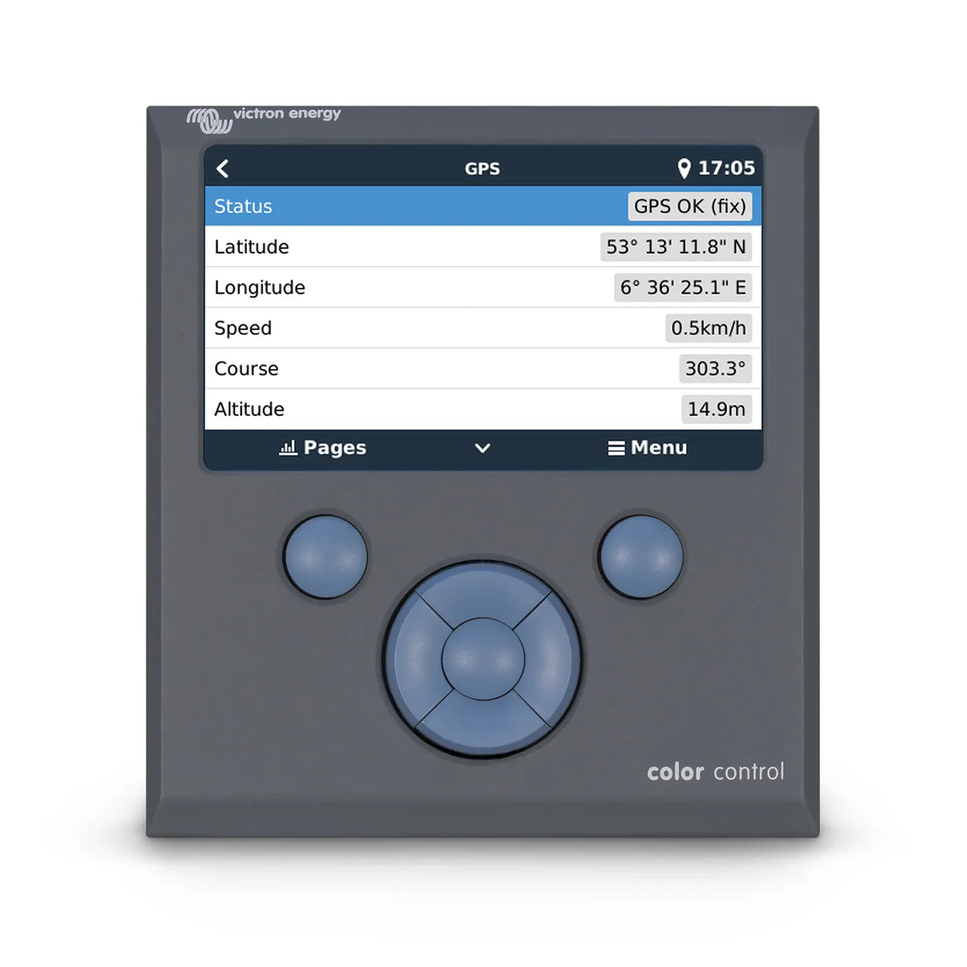 Victron Color Control GX display GPS