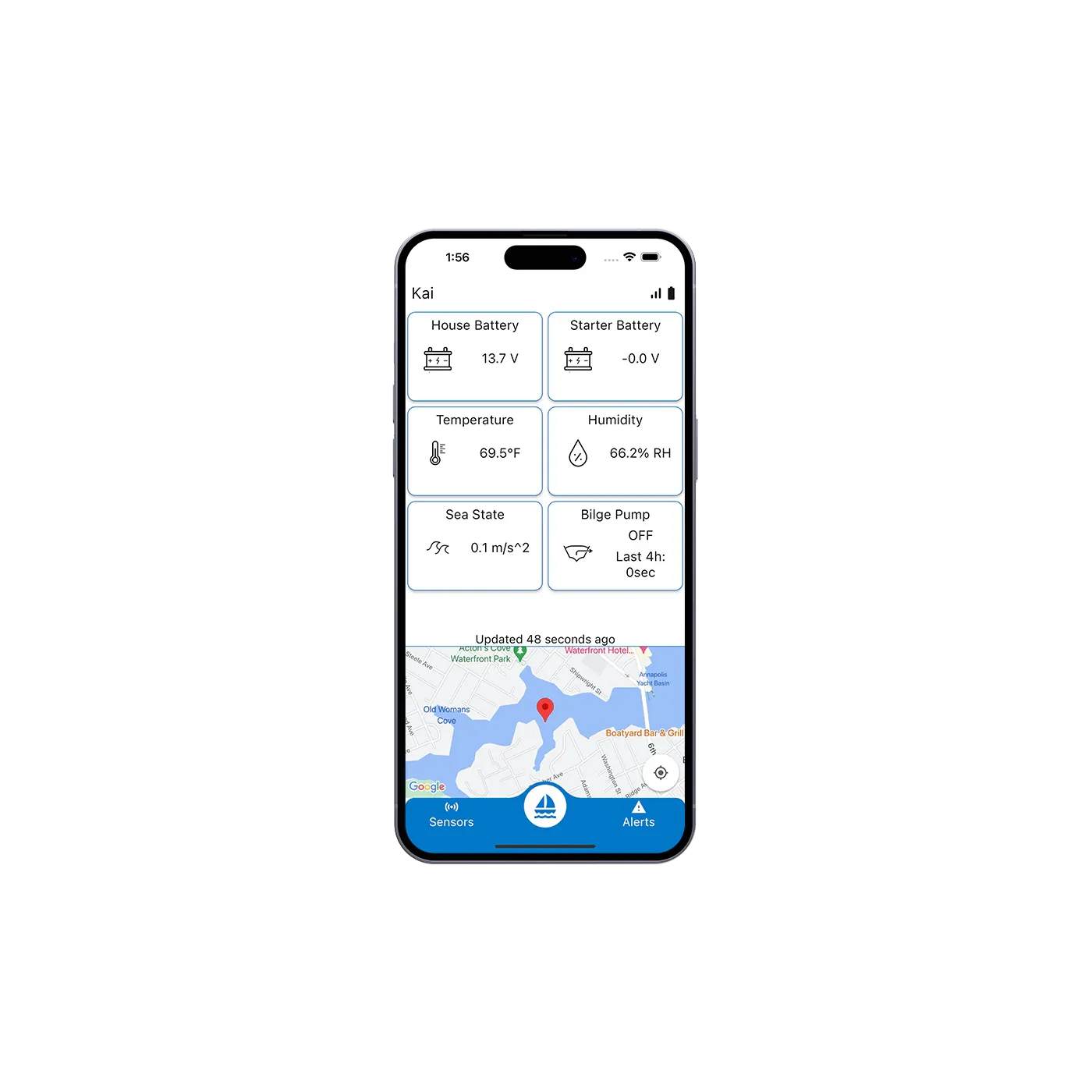 Roam Monitor App Home Screen