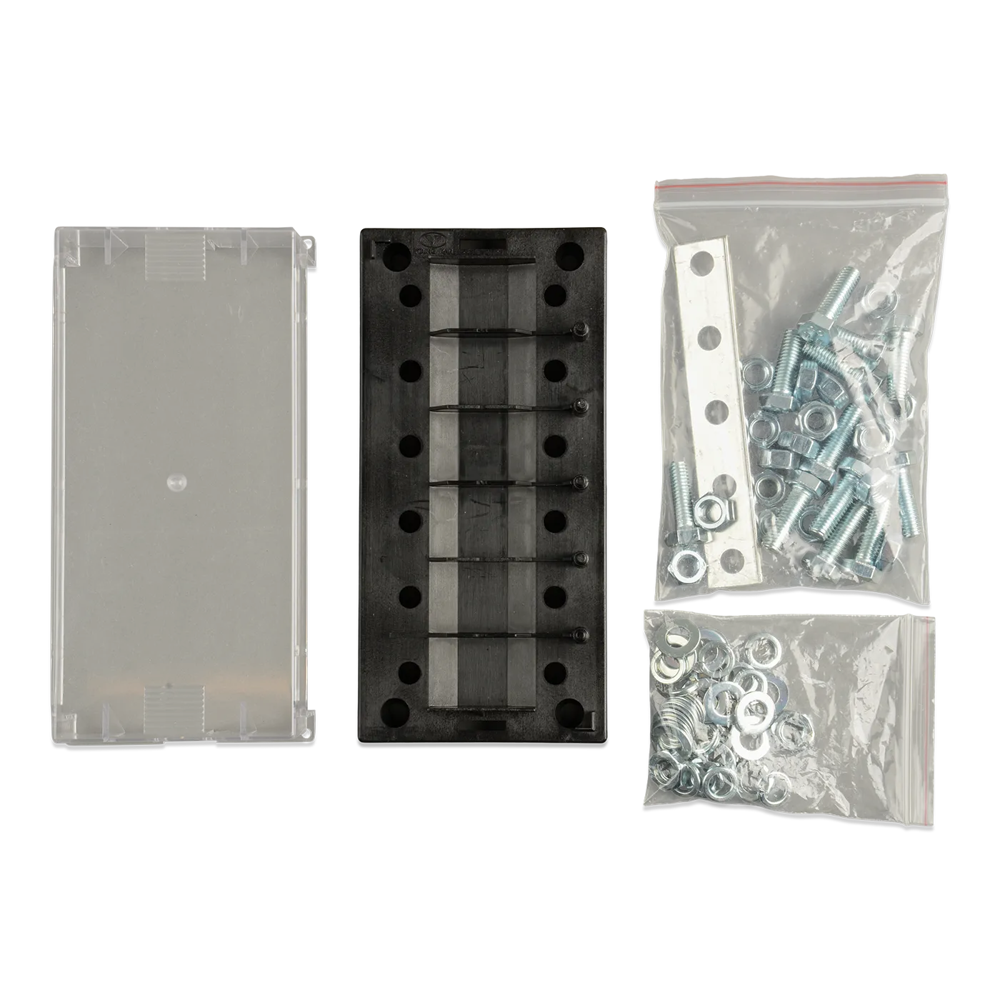 Victron Six-Way Fuse Holder for Mega-Fuse with Busbar includes