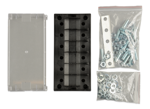 Victron Six-Way Fuse Holder for Mega-Fuse with Busbar includes