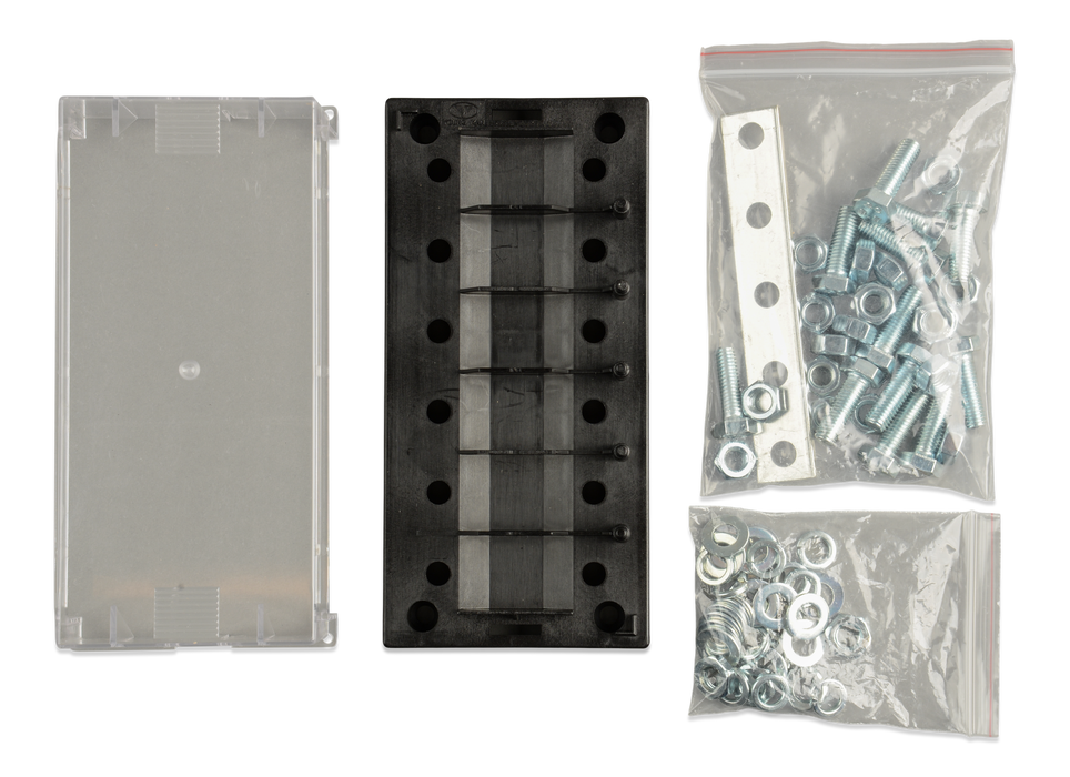 Victron Six-Way Fuse Holder for Mega-Fuse with Busbar includes