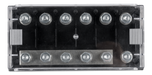 Victron Six-Way Fuse Holder for Mega-Fuse with Busbar closed view zoomed