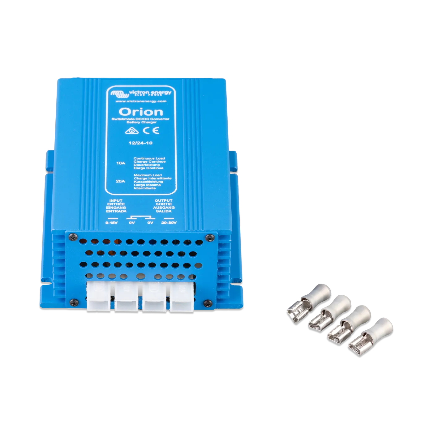 Victron Orion DC-DC Converters Non-isolated, High Power 12/24V front and side view