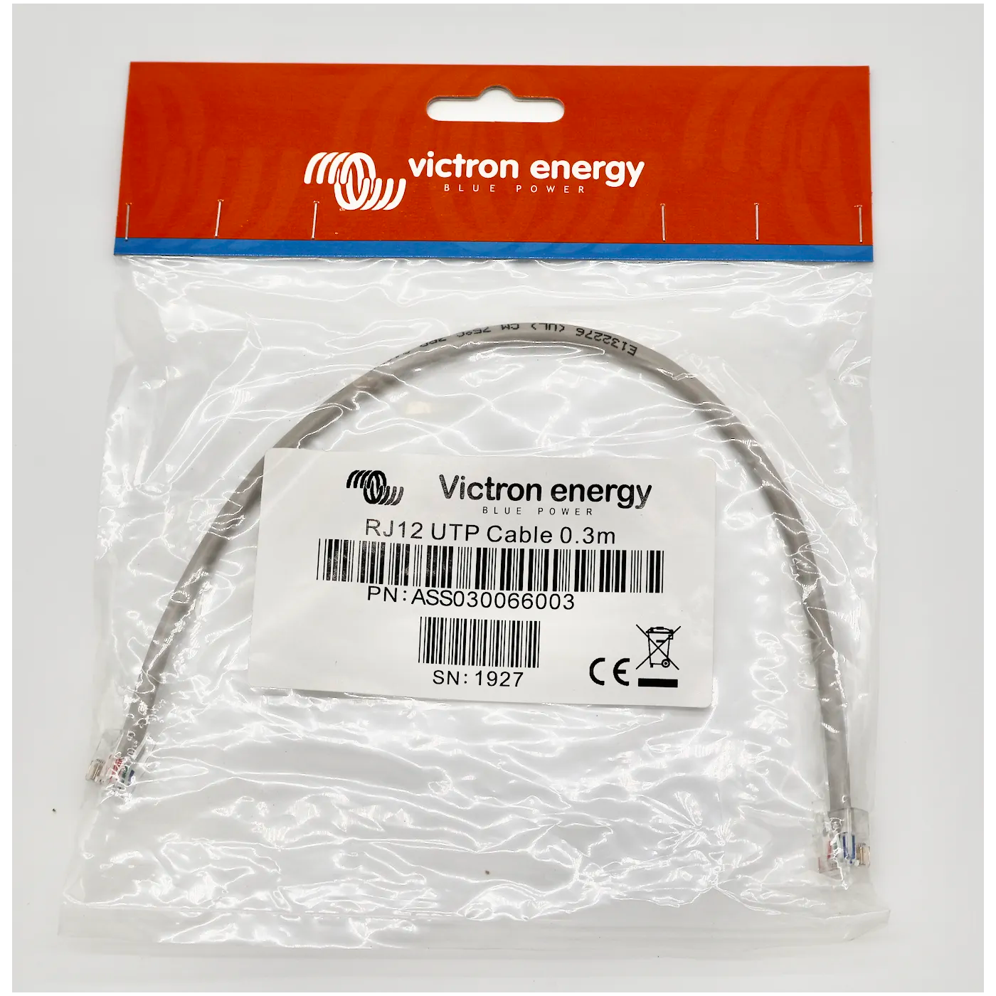 Victron RJ12 UTP Cable 0.3m