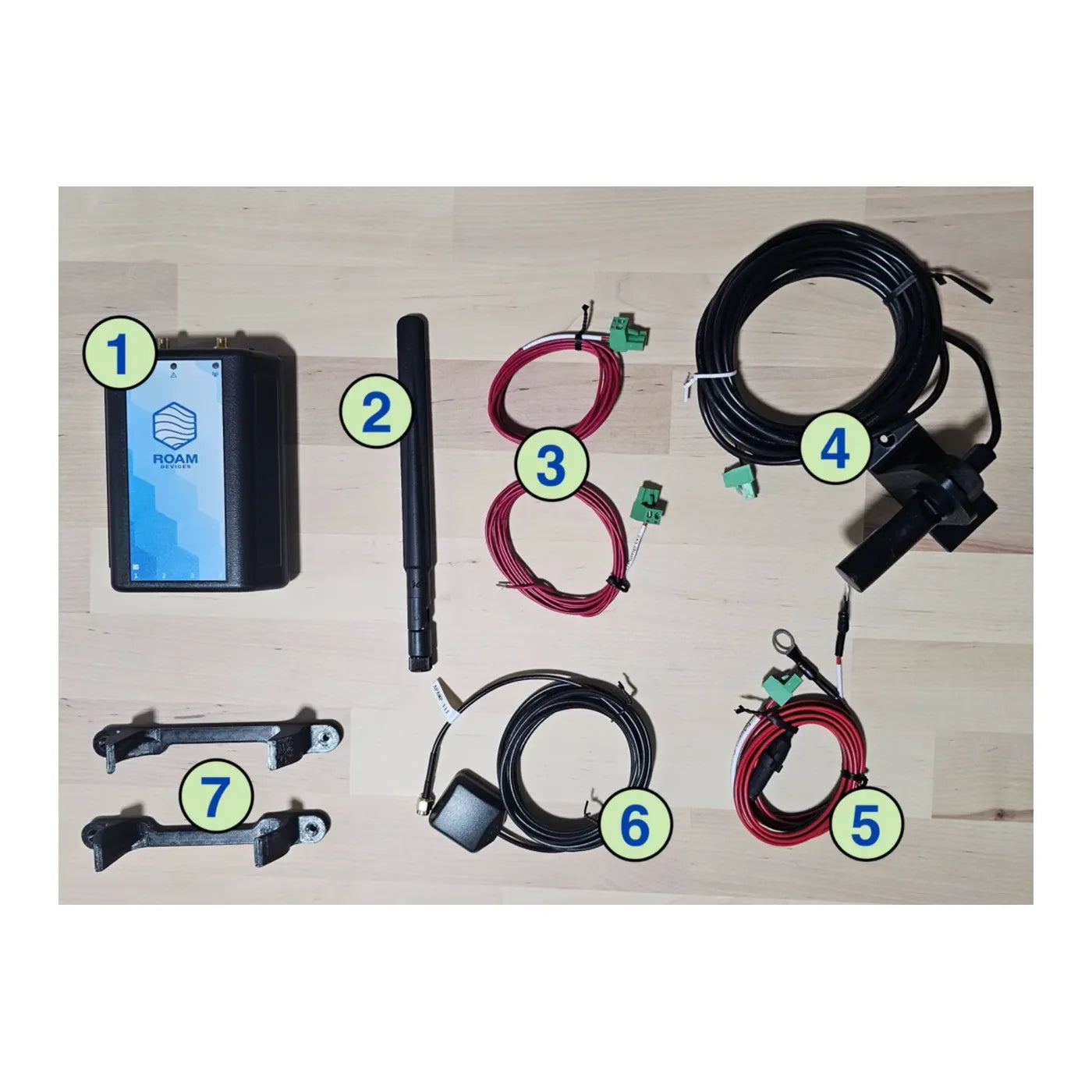 All Components of Roam Marine Monitor Kit