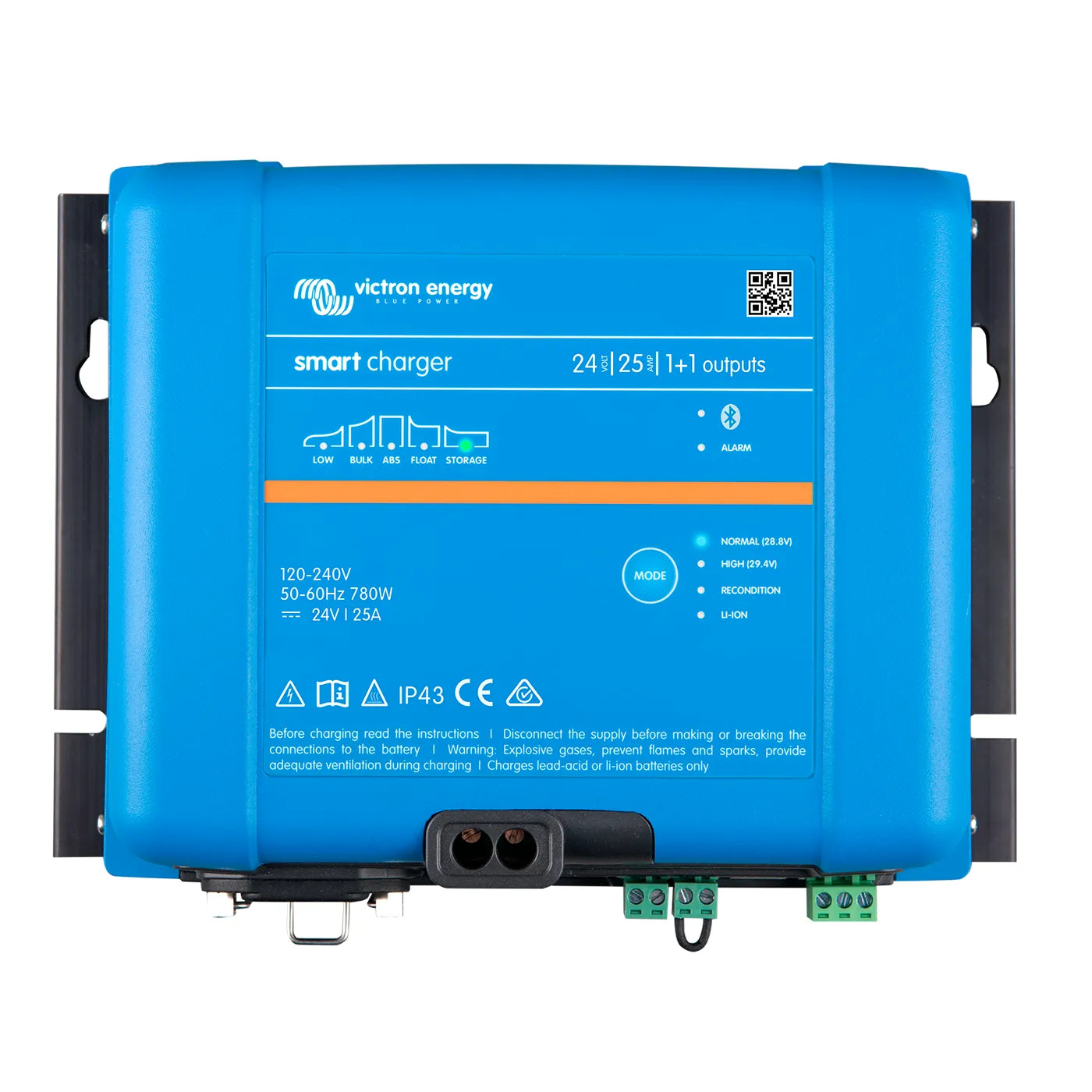 Victron Energy Smart IP 43 Charger 24V 25A - 1+1 Output
