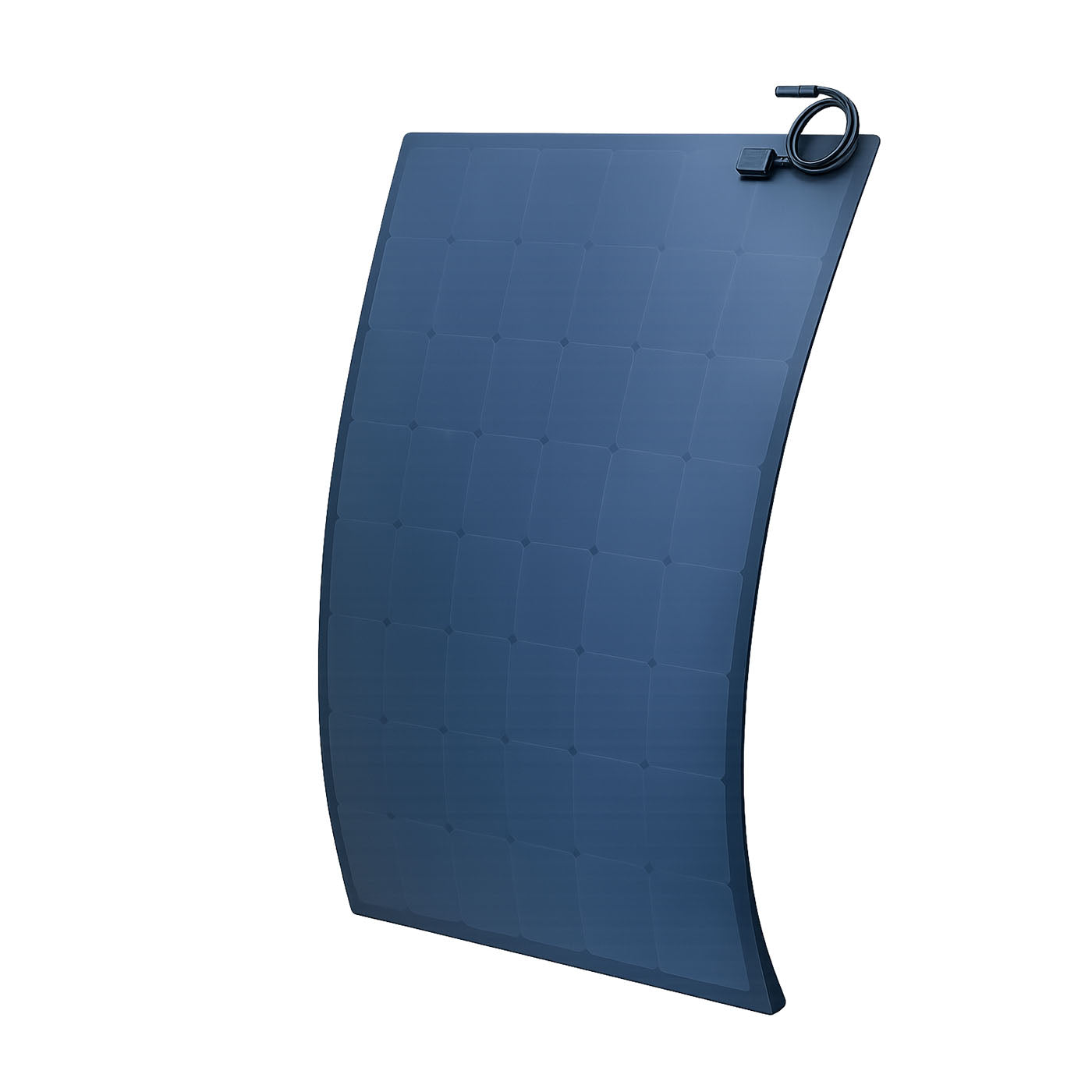 Sol-Go SG-190-IR 190W walkable impact-resistant flexible solar panel, flexed view