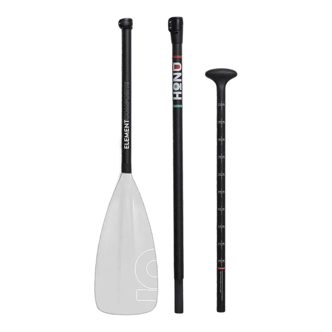Honu Element SUP paddle, Perfect Grey, carbon composite shaft with nylon blade
