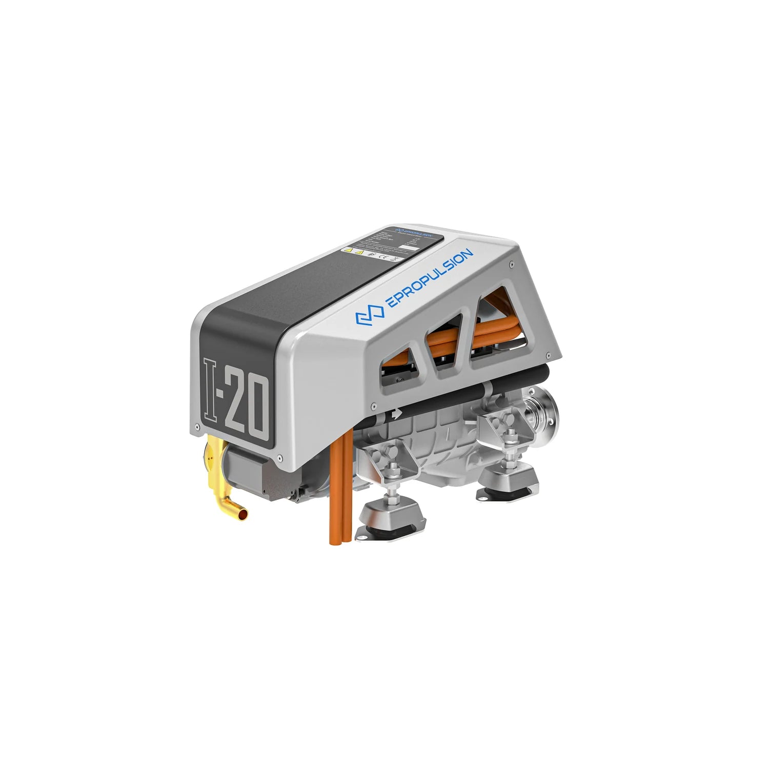 ePropulsion I-20 96V electric inboard motor, rear view
