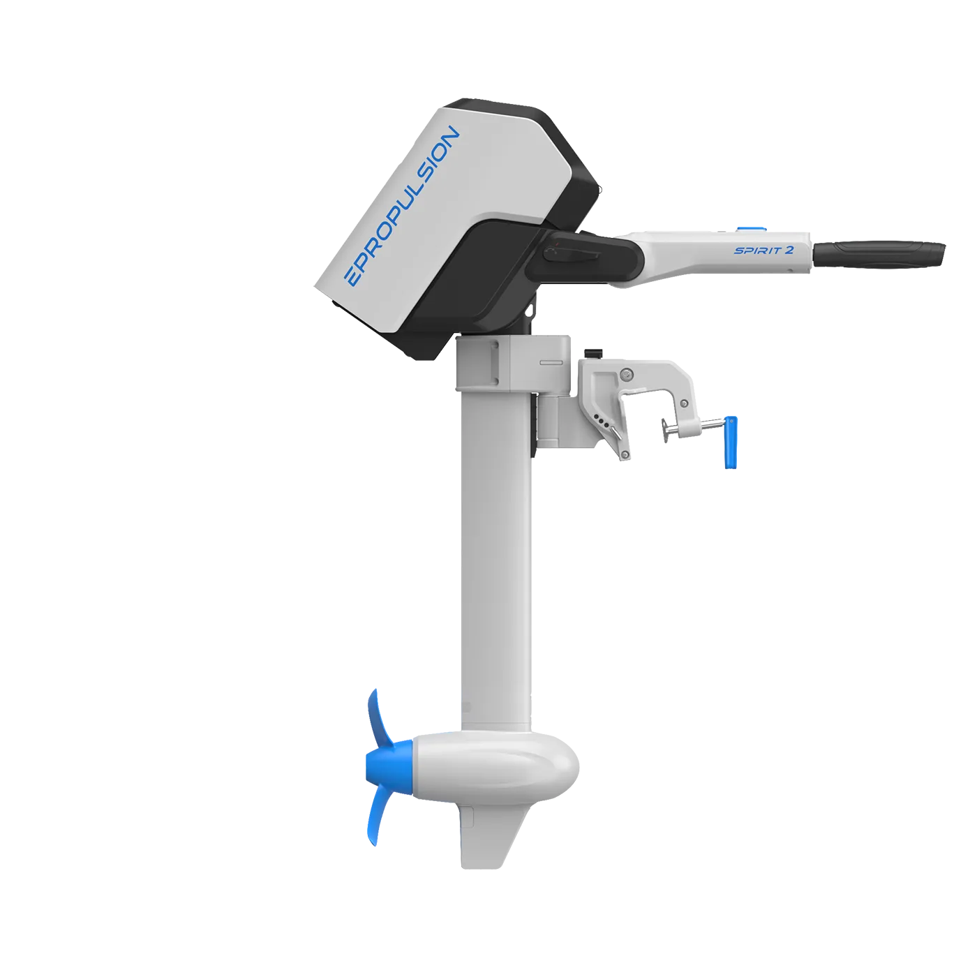 Marine outboard motor with 'Epropulsion' branding on a white background