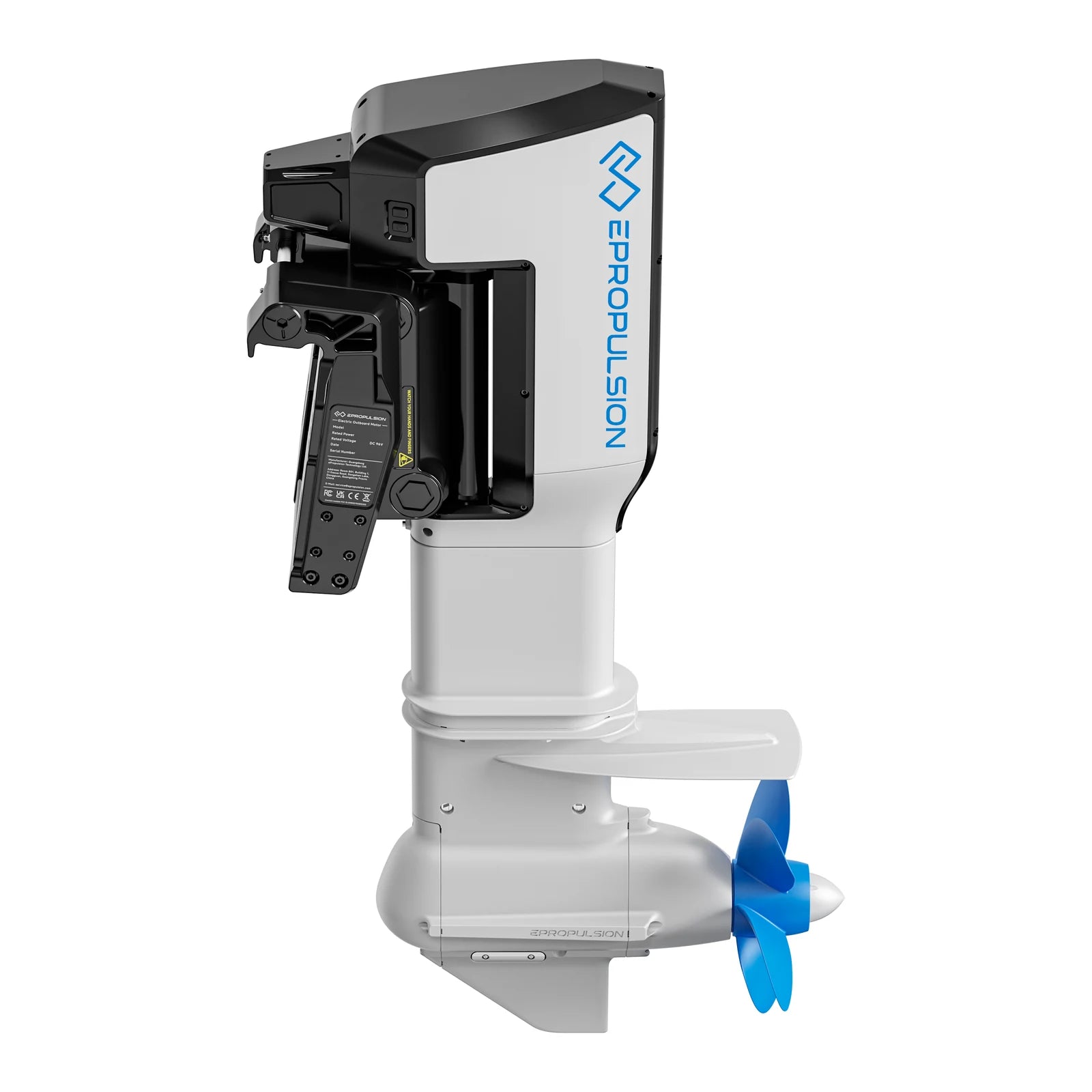 ePropulsion X20 electric outboard motor, side profile