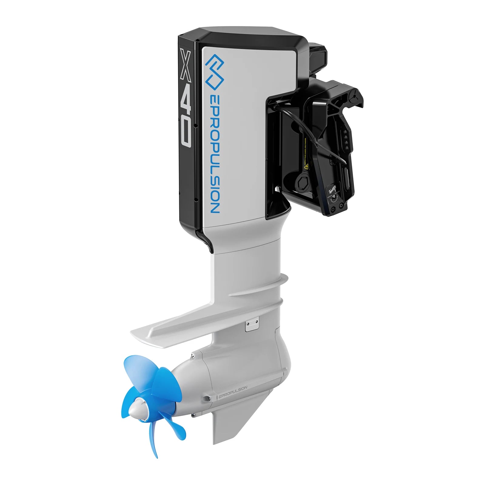 ePropulsion X40 electric outboard motor, powerhead detail