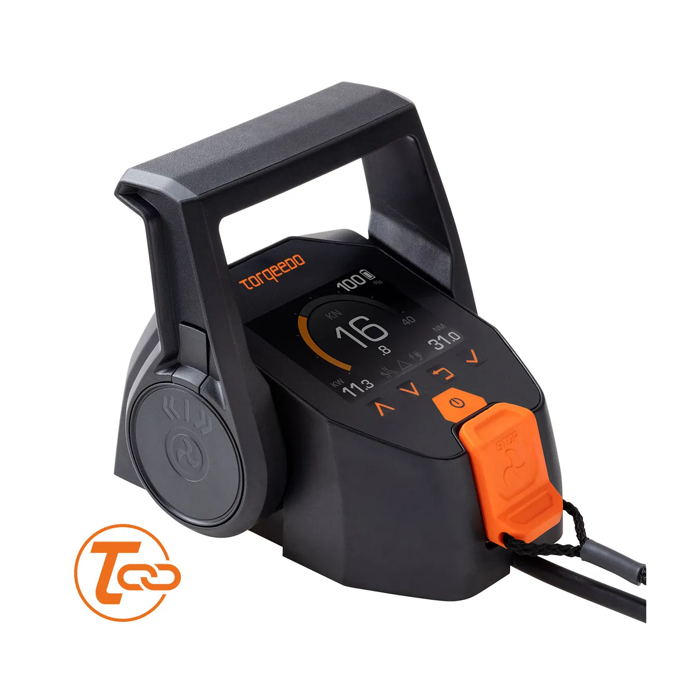 Torqeedo TorqLink Throttle with Color Display - front quarter view