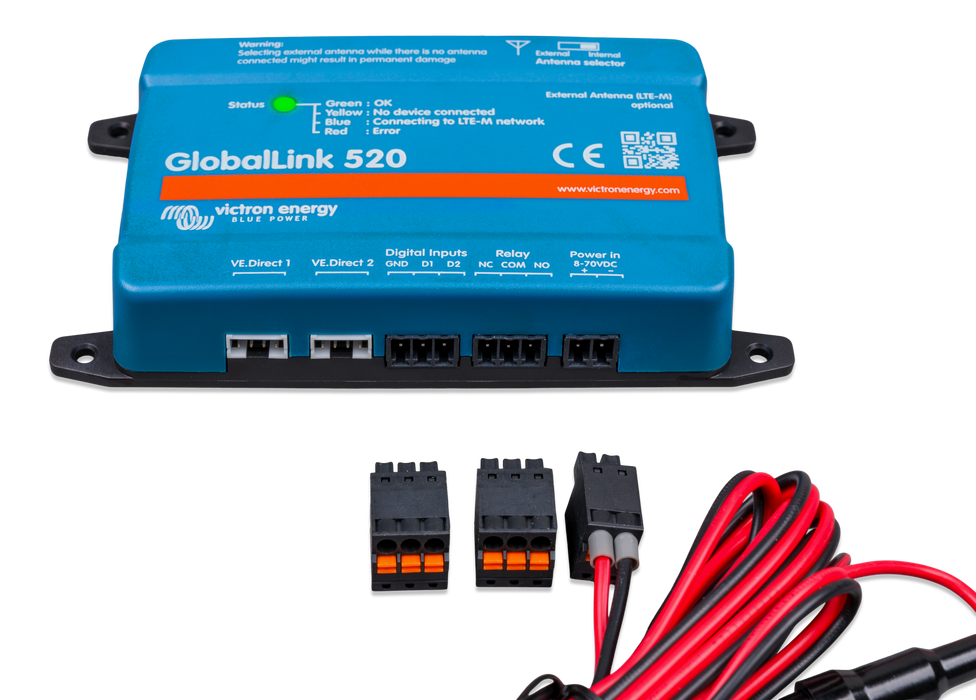 Victron GlobalLink 520 front with connections