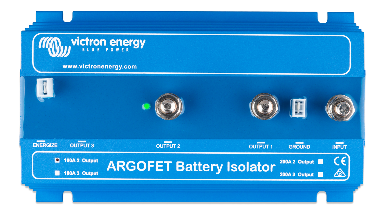 Victron Energy Argofet Battery Isolators top view with LED 100A 2 output