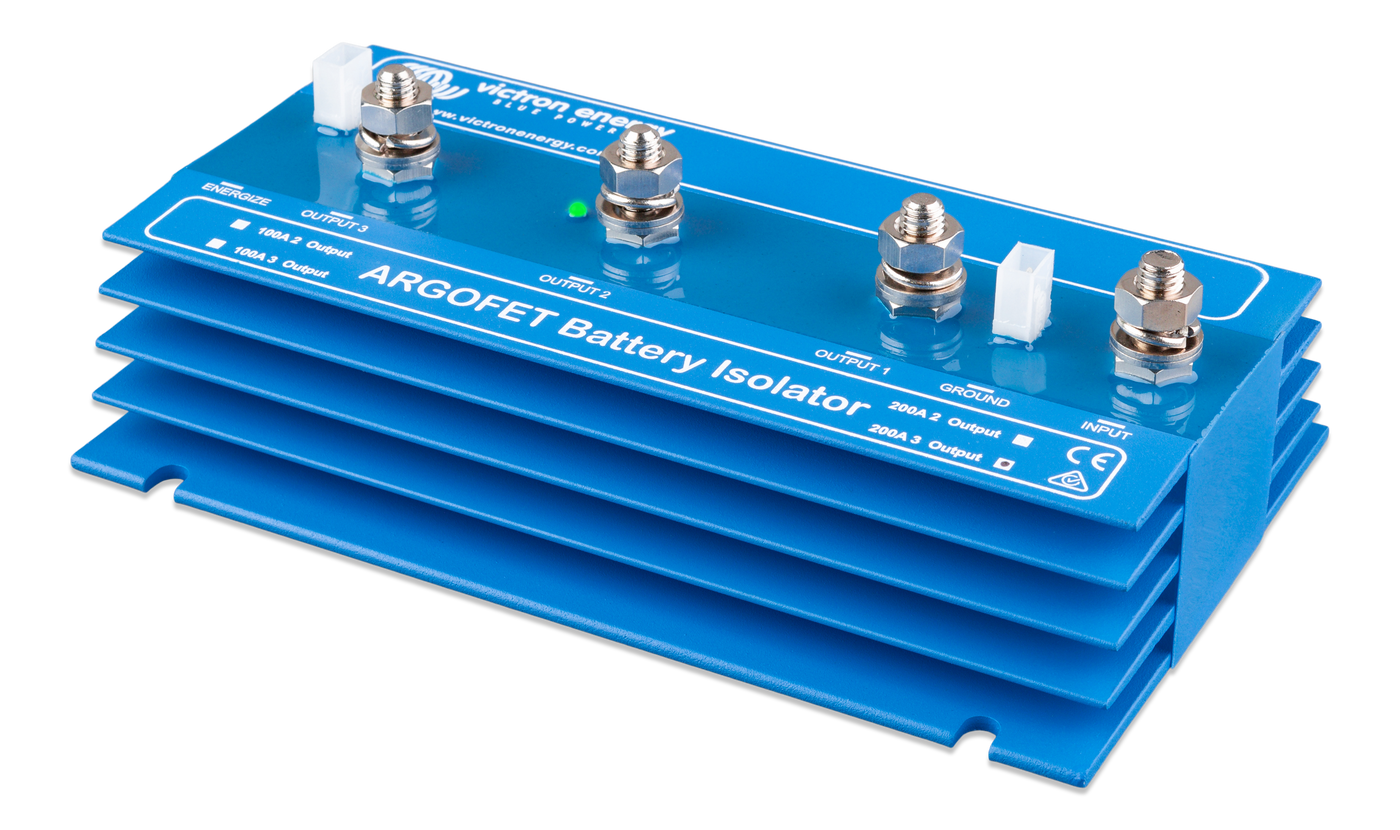 Victron Energy Argofet Battery Isolators 200A 3 front top view