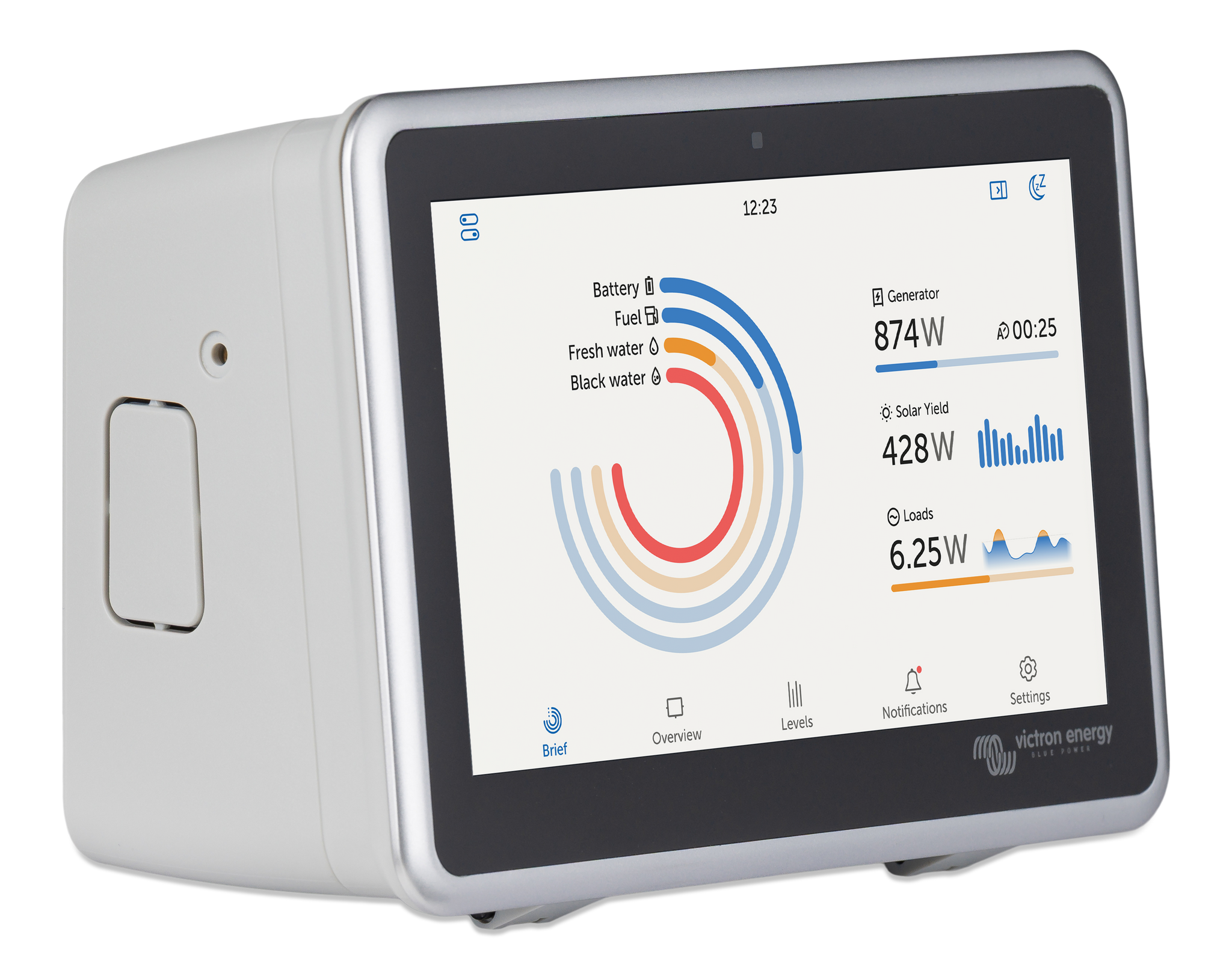 Victron Ekrano GX Wall Mount shown with the Ekrano GX display installed