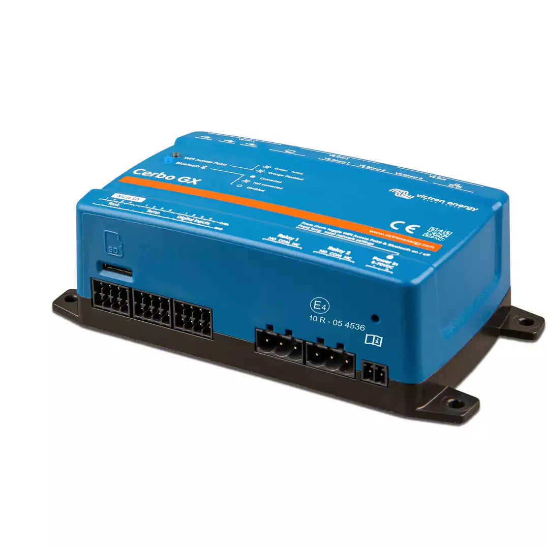 Victron Cerbo GX MK3, left side view showing VE.Can and VE.Bus RJ45 ports