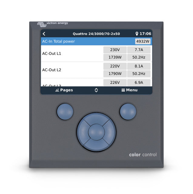 Victron Color Control GX display quattro