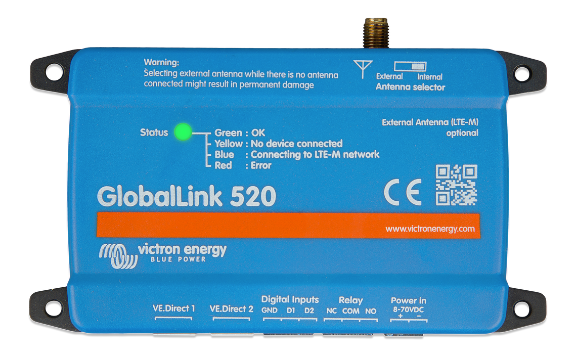 Victron GlobalLink 520 above only with LED
