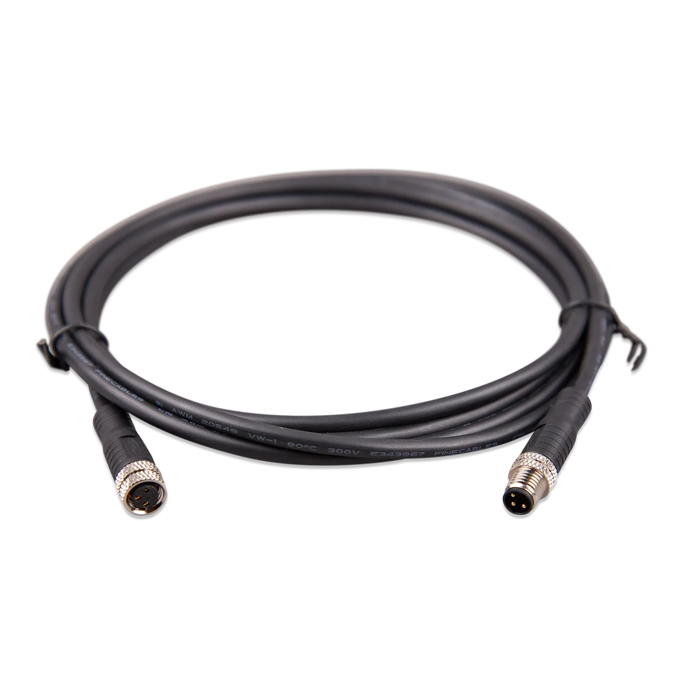 Victron M8 circular connector Male/Female 3 pole cable front 2