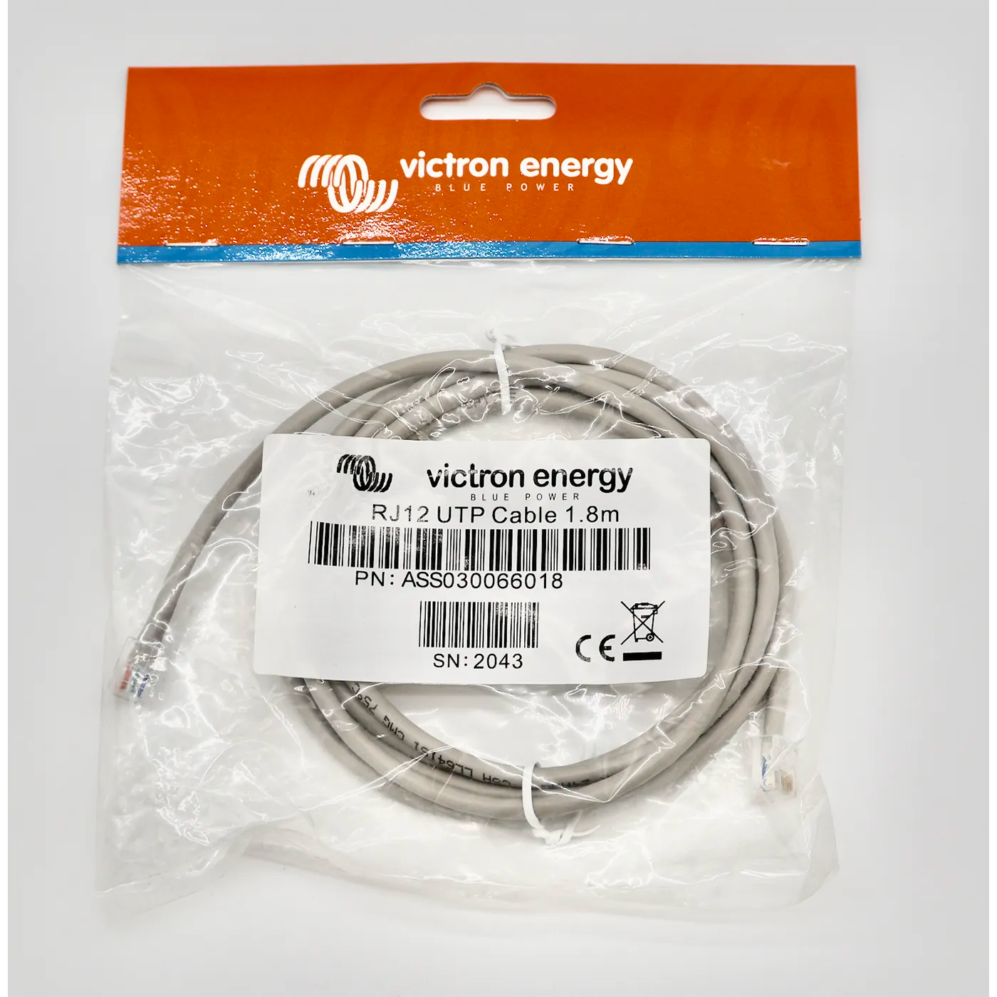 Victron RJ12 UTP Cable 1.8m