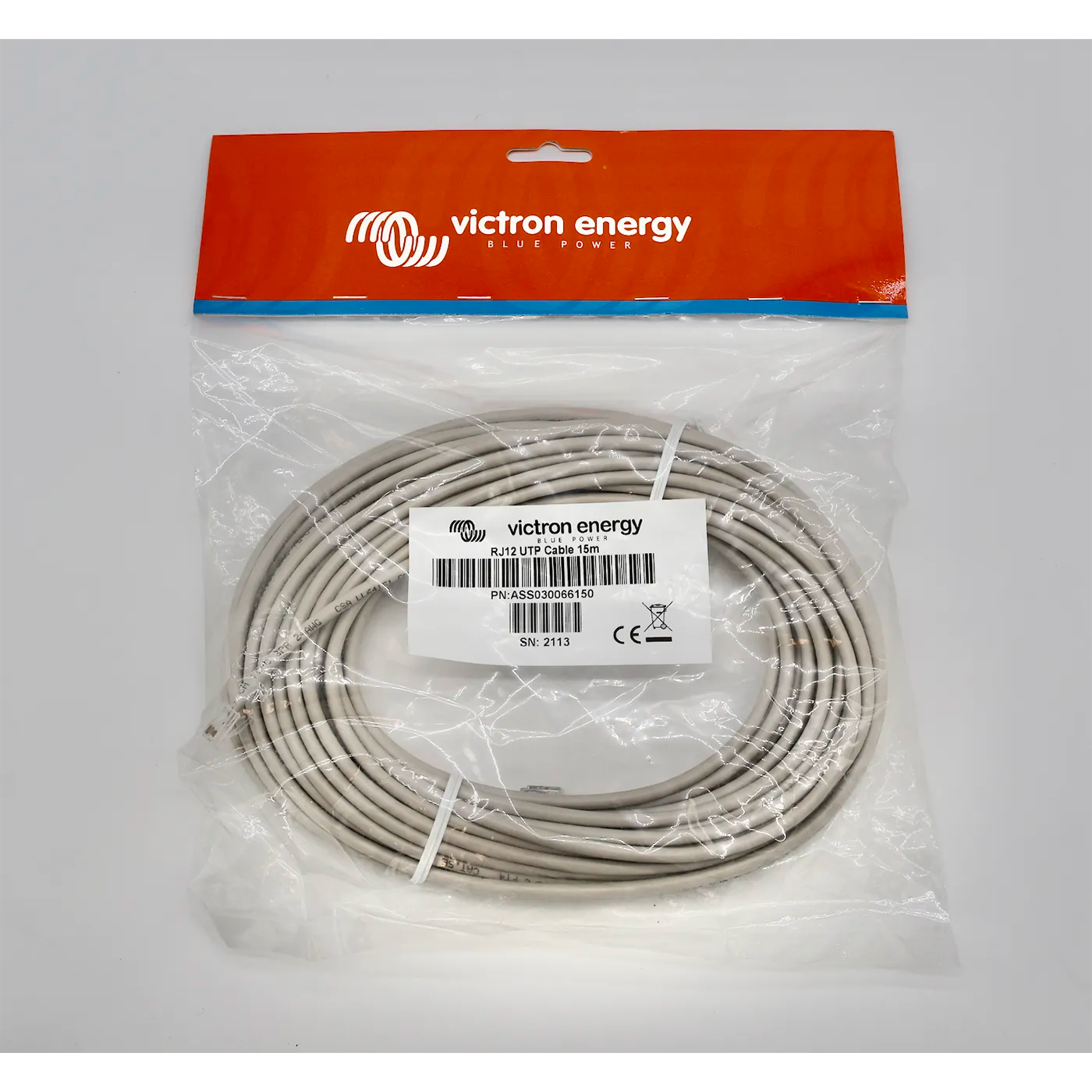 Victron RJ12 UTP Cable 15m