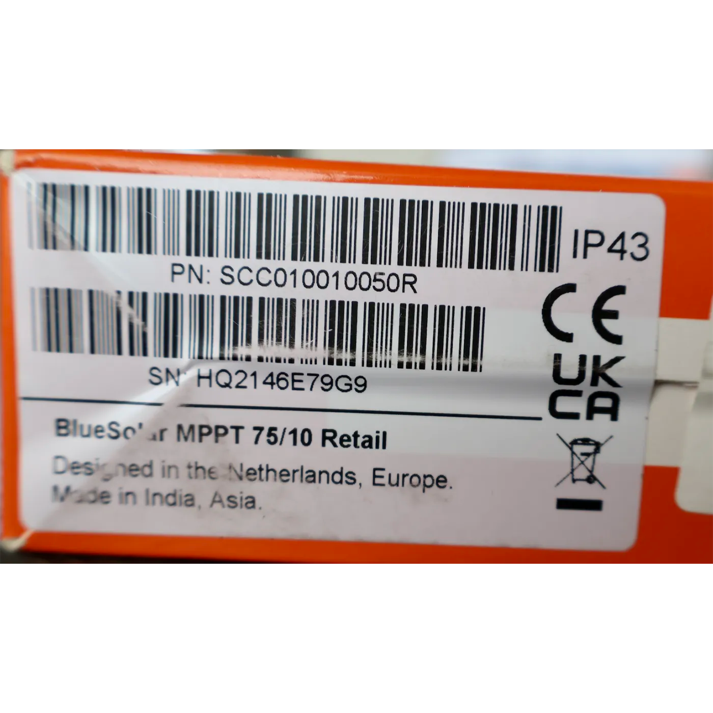 Victron BlueSolar Charge Controller MPPT 75/10 OPEN BOX SN: HQ2146E79G9