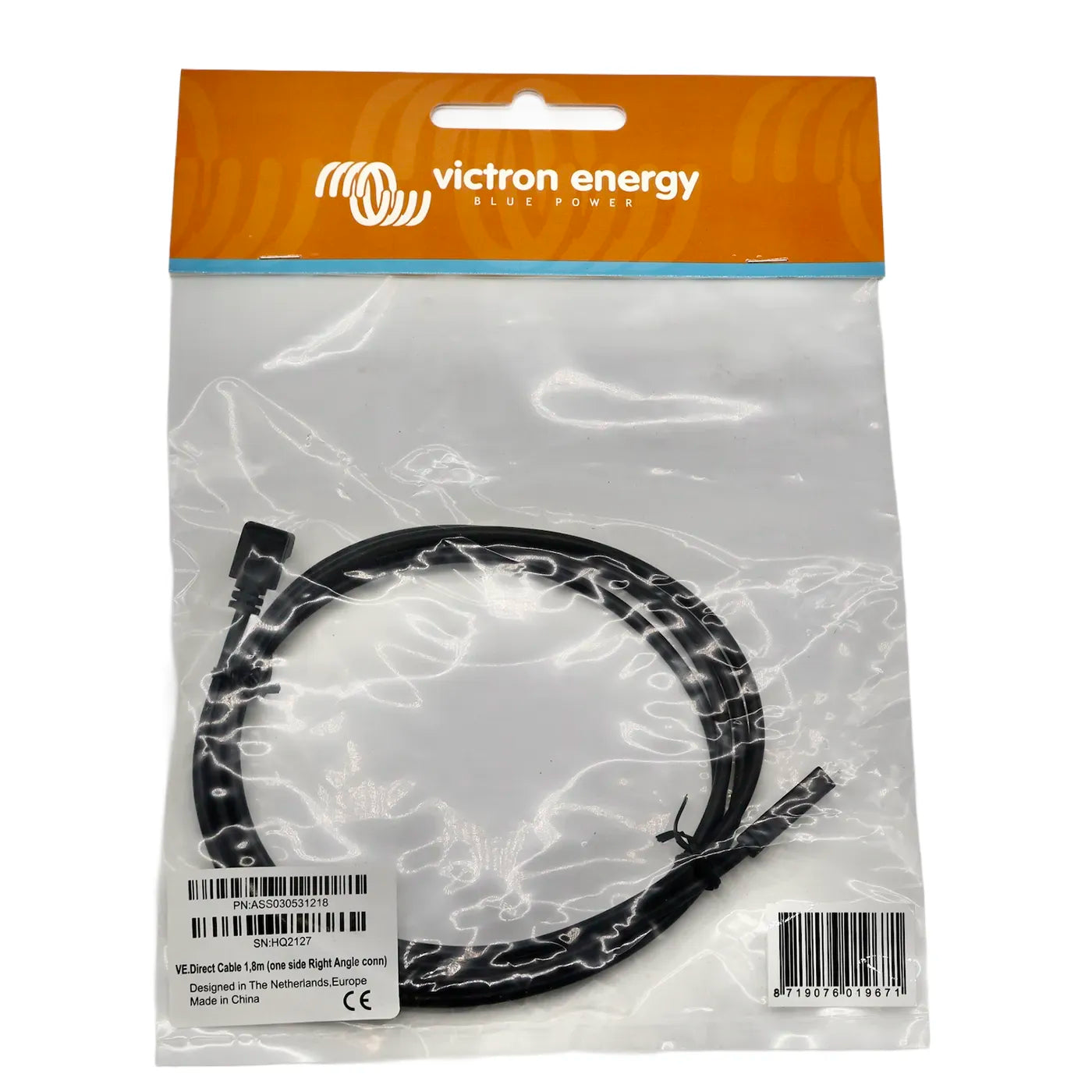 Victron VE.Direct cable 1.8m with one right-angle connector