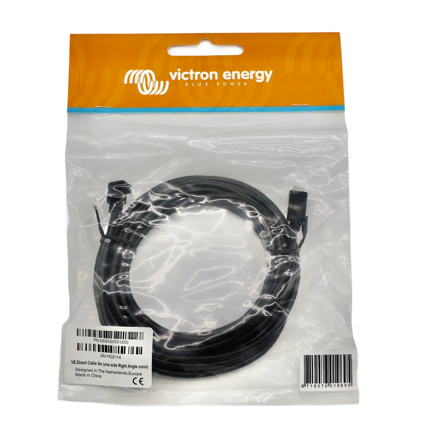 Victron VE.Direct cable 5m with one right-angle connector