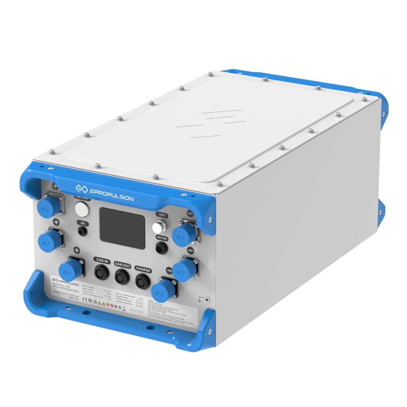 ePropulsion E100 48V LiFePO4 marine battery, front view