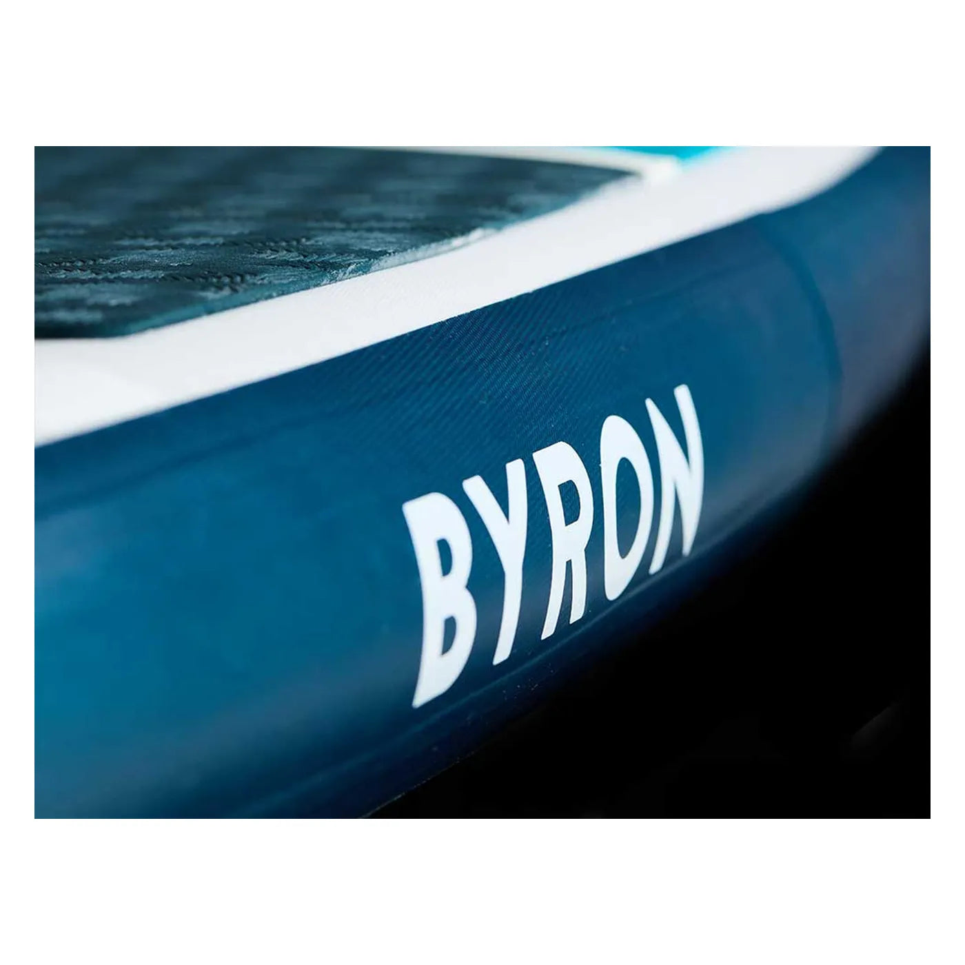 Honu Byron inflatable SUP on the water, deck view