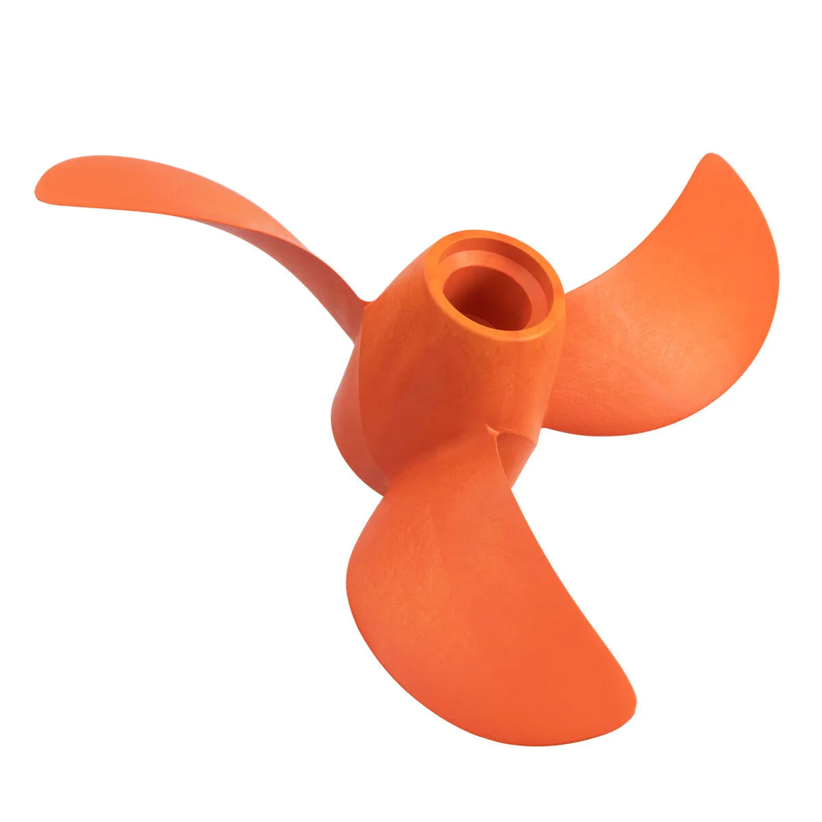 Orange propeller on a white background
