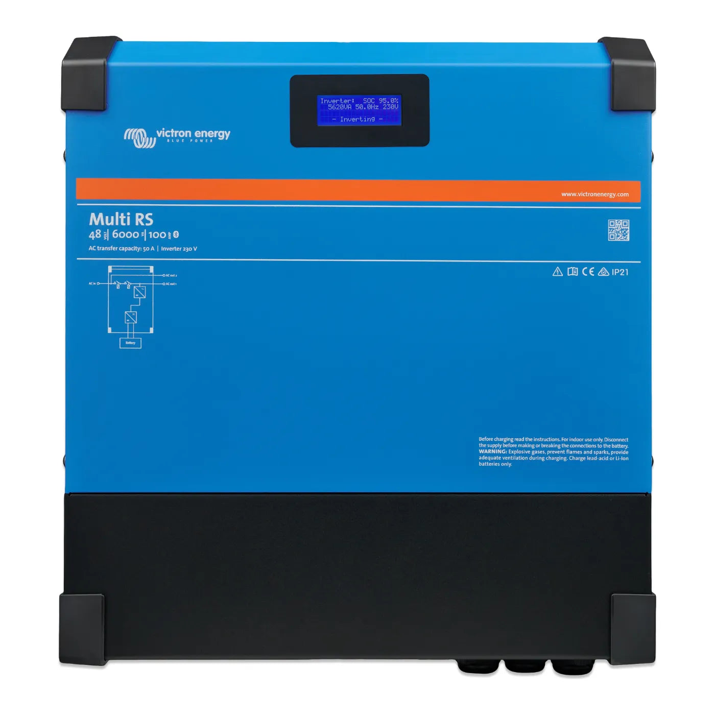 Victron Energy Multi RS 48/6000 inverter/charger 230V, front view