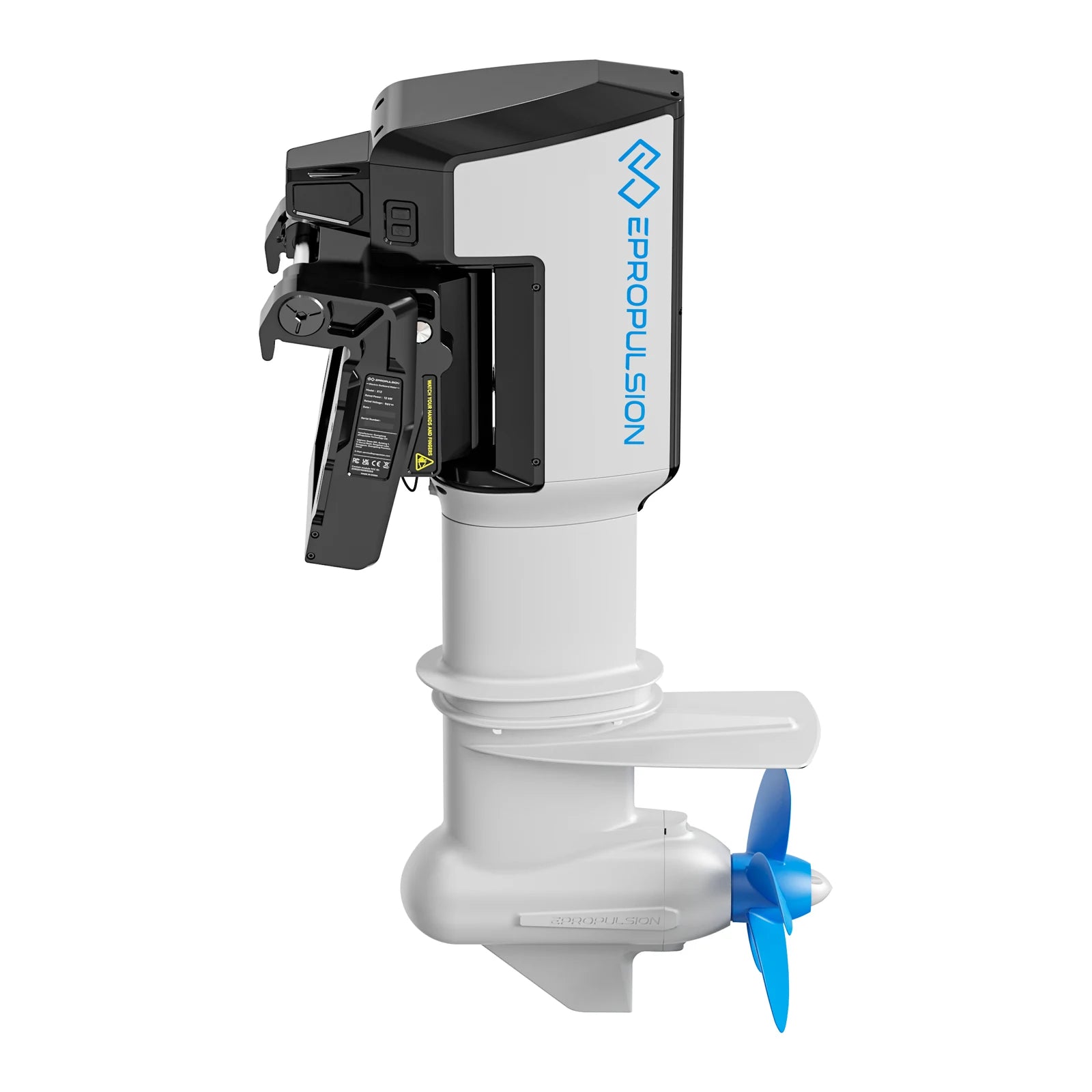 ePropulsion X12 electric outboard motor, powerhead detail