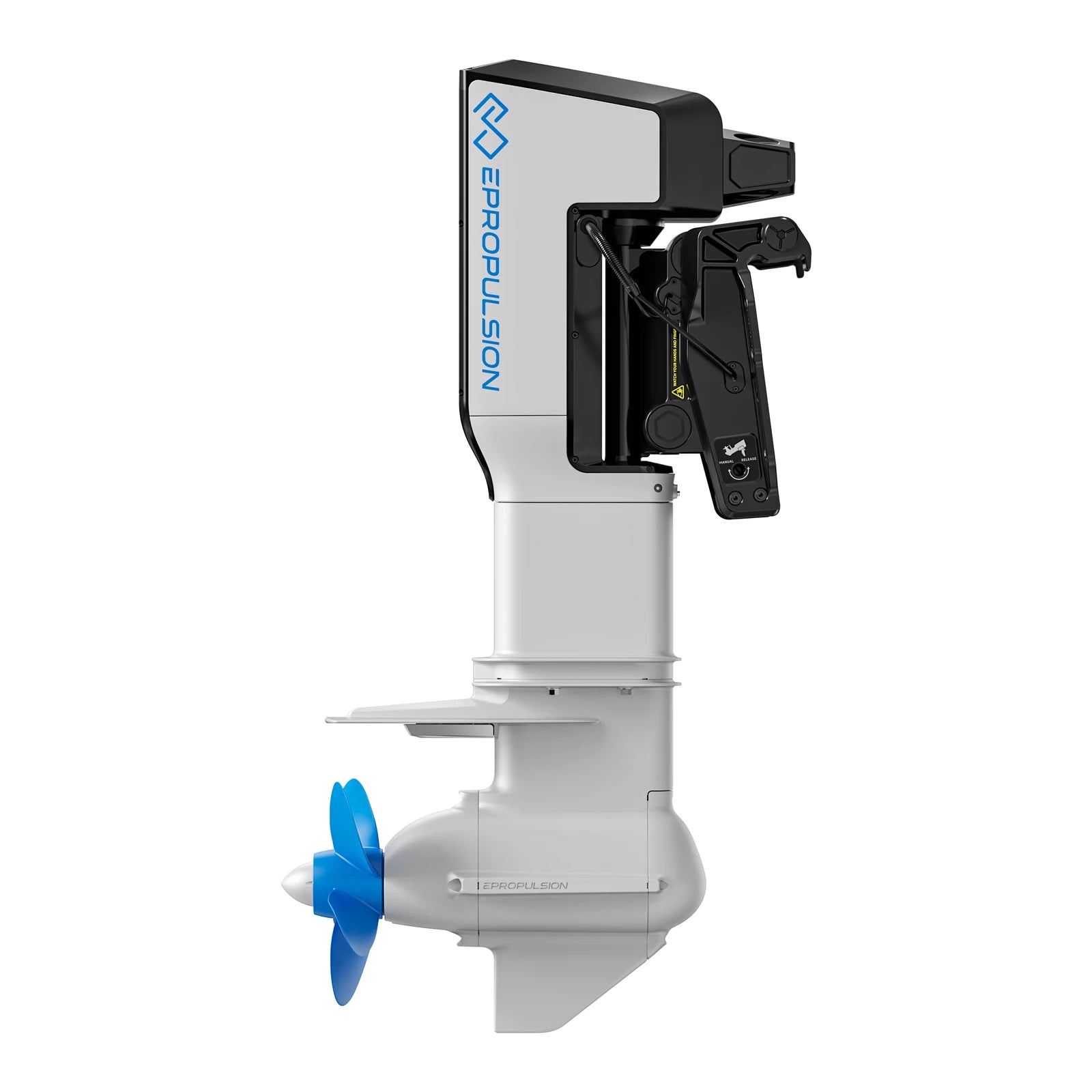 ePropulsion X20 electric outboard motor, lower unit and propeller